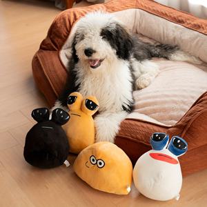 1pc 외계인 디자인 애완 동물 그라인딩 치아 플러시 장난감, 개 상호 작용 공급을위한 씹는 장난감
