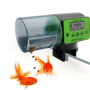 조절 가능한 스마트 자동 급식기, LCD 표시기가 있는 물고기 탱크 자동 급식기, 타이머 수족관 액세서리 급식기