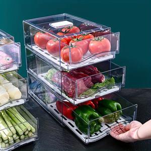 주방 냉장고 보관함 서랍형 신선도 유지 상자 식품 등급 계란과 고기 식품 냉동 정리 보관 상자
