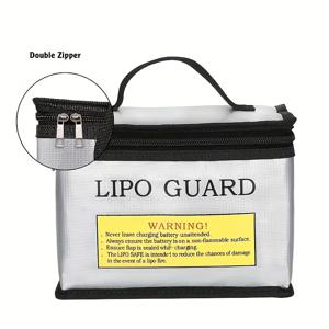 리튬 배터리 안전 보관 가방 방화 폭발 방지 가방 안전 배터리 보관 리포 배터리 충전 가방, 대용량 이중 지퍼 방화 및 폭발 방지 리튬 폴리머 배터리 안전 가방