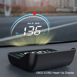 M8 HUD 헤드업 디스플레이 자동차 OBD2 II EUOBD 과속 경고 수온 디지털 프로젝터 윈드 실드 자동 전자 장치