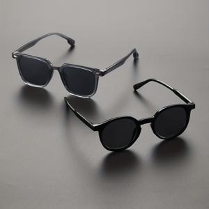 2 쌍 남성용 블랙 다용도 클래식 패션 안경 캐주얼 PC 사각 프레임 안경, 블랙 안경 케이스 포함, 선물용으로 이상적인 선택