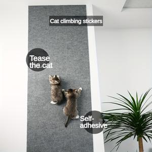 벽에 부착된 고양이 긁는 패드, 미끄럼 방지 자착식 고양이 긁는 보드, 내구성이 좋고 자르기 쉬운 실내 가구 보호용 고양이 긁는 스티커