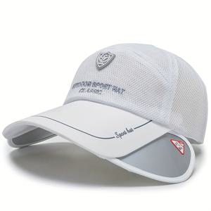 여성과 남성을 위한 가볍고 조절 가능한 스포츠 모자로, 확장 가능한 와이드 브림이 있는 골프와 러닝용 통기성이 좋은 메시 모자