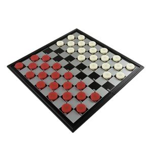 체커 조각 장난감, 빨간색과 흰색 100 그리드 고품질 자기 접이식 보드, 25*25CM(9.84IN), 보드 및 40 체커 조각