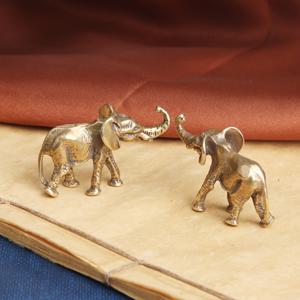 1pc 컬렉션 행운의 코끼리 인형, 미니 단단한 구리 동물 장식품, 가정 장식 탁상 장식, 기념품 공예 선물, 방 Dedcor