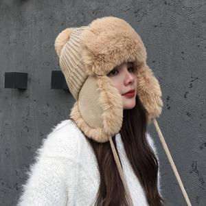 두꺼운 플러시 모피 귀 보호 열 보호자 폭격기 모자, 가을 겨울 따뜻하게 유지하는 부드러운 편안한 귀피리 따뜻한 모자
