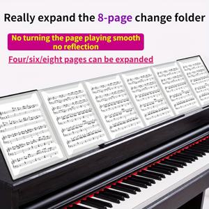 새로운 악보 클립, 피아노 악보 클립, A4 조절 가능한 악보, 펼쳐진 악보 클립