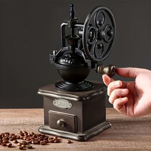 레트로 클래식 핸드 흔들콩 분쇄기 휴대용 조절 가능한 커피 그라인더 홈 미니 빅 휠 수동 커피 머신 사람들에게 선물하기
