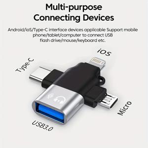 3-in-1 OTG 어댑터 USB 3.0 데이터 전송 변환기