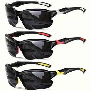 남성 및 여성을 위한 스포츠 안경 3개, 사이클링, 야구, 달리기, 낚시, 골프 및 운전을 위한 안경