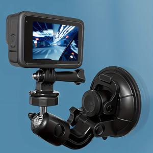 액션 카메라 흡입 컵 마운트 앞 유리 카메라 홀더 Gopro Hero 11 10 9 8 7 6/AKASO EK7000/Brave 4/Dragon Touch/DJI OSMO Action/Insta360 X3 X2와 호환되는 나사가 있는 삼각대 어댑터