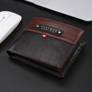 남성용 빈티지 캐주얼 숏 지갑 1개, 다중 카드 슬롯이 있는 양각식 지갑, 남성에게 이상적인 선물