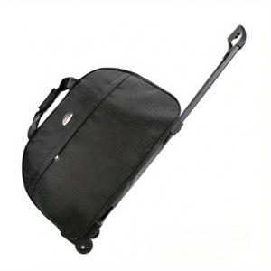 유행 롤링 더플 백, 복고풍 스타일, 야외 여행용 바퀴가 달린 확장 가능한 손잡이 수하물 가방