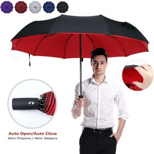 방풍 더블 레이어 방지 우산 완전 자동 비 남자 여자 강한 비즈니스 대형 우산 파라솔