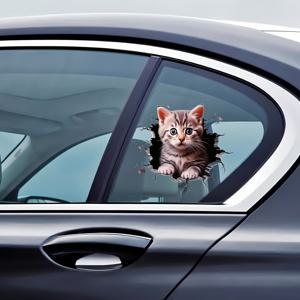 자동차 스티커 고양이 패턴 내구성 있는 스티커 오토바이 트레일러 SUV 창문 노트북 일반 장식용 스티커