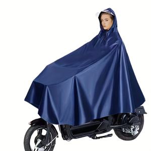 전자 자전거 및 오토바이용 방수 레인 판초, 초대형 및 두꺼운, 남녀공용 성인 라이딩 비옷, 내구성이 뛰어난 배터리 자전거 전용 비옷