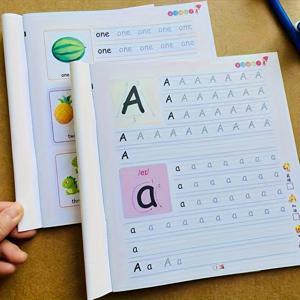 2 영어 추적 도서 - 알파벳 쓰기 연습 워크북 - 필기 연습 - ABC 쓰기 배우기