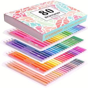 TEMU 80 색연필 세트, 성인 색칠하기 책을위한 전문 소프트 코어 색칠 공부 연필, 음영 스케치 그리기 초보자를위한 프리미엄 아트 드로잉 연필