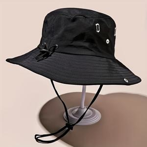 TEMU 등산, 캠핑, 낚시, 사냥을 위한 통기성이 좋고 접을 수 있는 자외선 차단 와이드 브림 버킷 모자