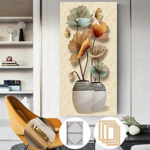 TEMU 가족과 친구에게 완벽한 선물인 거실, 침실, 복도 장식을 위한 현대 예술 고화질 사진으로 구성된 프레임에 담긴 화분 캔버스 인쇄 벽화 포스터