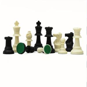 TEMU 32 체스 조각 / 플라스틱 체스맨 체스 게임 엔터테인먼트 블랙 & 화이트 킹 높이 97MM 할로윈 / 추수 감사절 / 크리스마스 선물, 게임 선물