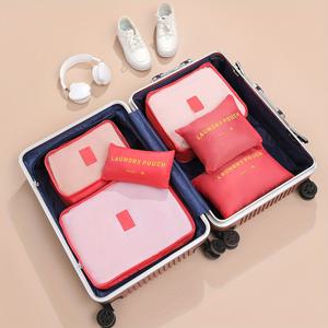 TEMU 여행용 가방 세트 6개, 가벼운 다용도 패키지 큐브