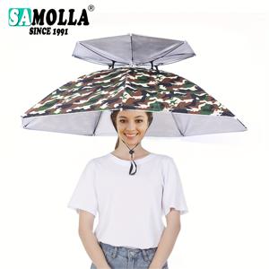 TEMU 1pc 휴대용 접이식 자외선 차단 우산 모자, 선채 방수 낚시 모자 캠핑 비치, 낚시 액세서리