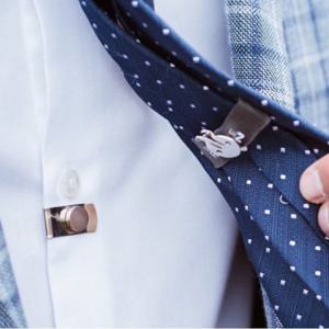 TEMU 2pcs/set 자석식 투명 넥타이 클립, 스테인레스 스틸 셔츠 넥타이 클립, 창의적인 보석 남성 액세서리 선물