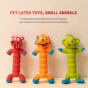 TEMU 1개 귀여운 동물 디자인 강아지 깨물기 장난감, 튼튼한 지저귀는 강아지 이빨 갈기 장난감