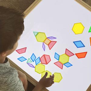 TEMU 몬테소리 투명 기하학적 장난감은 어린이가 수학 및 색상을 배우는 데 적합합니다.