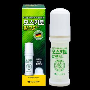 모기기피제 모스키토 밀크 S 50ml 8시간 지속효과 롤온타입 해충 바르는 모기약