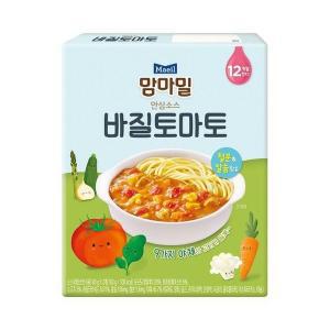 [맘마밀] 안심소스 바질토마토/로제치킨카레/버섯소불고기 160g 3봉/12개월부터/아기이유식