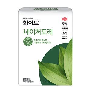 유한킴벌리 화이트 네이처포레 도톰 맥시슬림 중형32p x 1팩