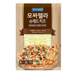 동서식품 리치골드 모짜렐라 슈레드 치즈 2.5kg 1개