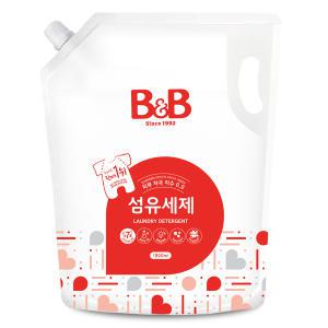 비앤비 섬유세제 캡리필 1800ml x1팩 유연제 자스민 베르가못