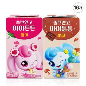 캐치티니핑 솔브앤고 아이튼튼 고칼슘 단백질 영양음료 150ml 16개 딸기 초코