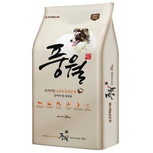 천하제일 풍월 프리미엄 오리와 쌀 강아지사료 20kg