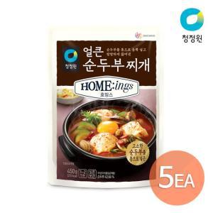 청정원 호밍스 얼큰순두부찌개 450g x 5개