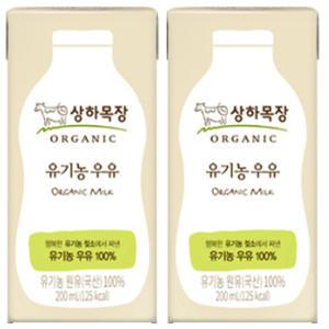 매일유업 상하목장 유기농 멸균우유 200ml x 24팩(유통기한:24.10.15까지)