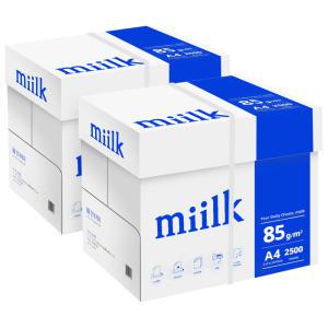 밀크 A4 복사용지 A4용지 85g 2500매 2BOX