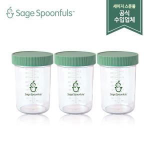 [세이지스푼풀] NEW 유리 240ml 3P/유리 이유식용기/이유식식기/이유식 보관용기/초기 이유식그릇