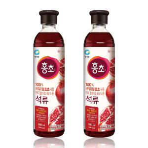 청정원 홍초 석류 900ml x 2개