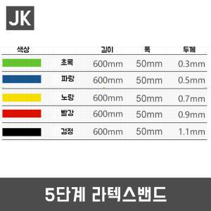 JK5단계라텍스밴드/강도1/2/3/4/5/세트/박스/파우치/설명서/루프밴드/헬스밴드/필라테스밴드/요가밴드