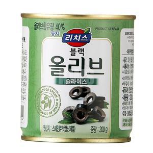 리치스 블랙 올리브 슬라이스 200g 12캔