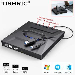 씨디롬 시디리더기 cd라이터기 TISHRIC USB 30 C 슬림 외장 DVD RW CD 라이터 드라이브 버너 리더 플 노트