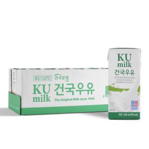 건국유업 멸균우유 200ml x 24팩