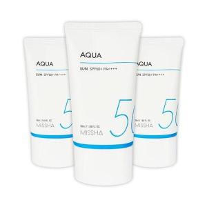 미샤 올어라운드 세이프 블록 아쿠아선 젤 선크림 SPF50+ 50ml 3개