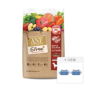 ANF 6free 플러스 인도어 독 소고기 연어, 5.6kg, 1개 + 물티슈, 70매, 2개