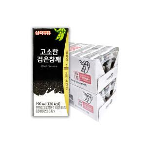 무.배 삼육두유 고소한 검은참깨 두유 190ml x 48팩 (24팩 x 2박스)